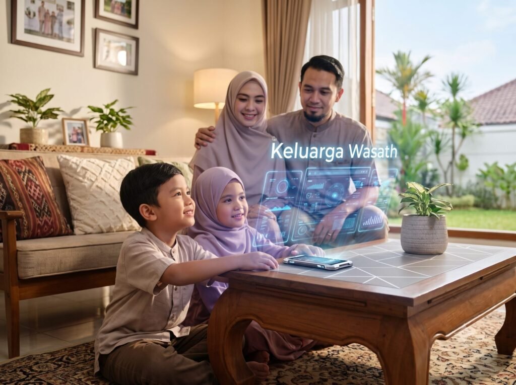 Keluarga Wasath Ilustrasi (generate by AI)